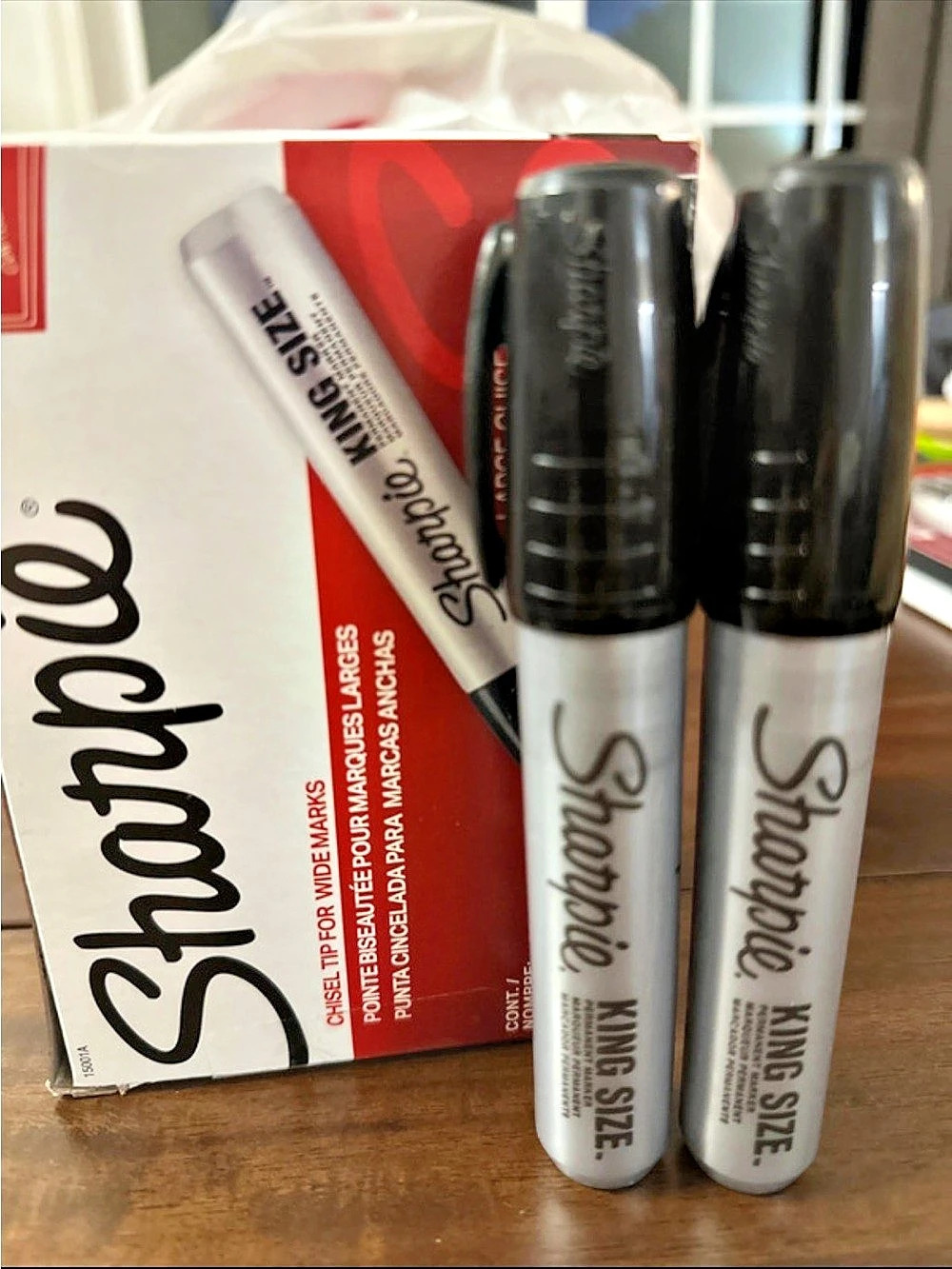 Sharpie King Size Permanent Marker Black & White 2 ct